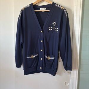 RAFAEL Deep Blue Cardigan XL